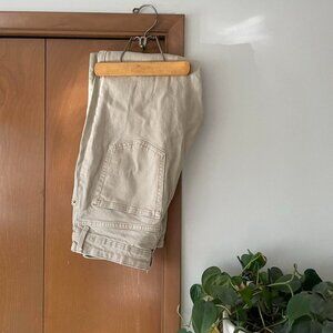 H&M high rise khaki mom jeans